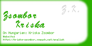 zsombor kriska business card